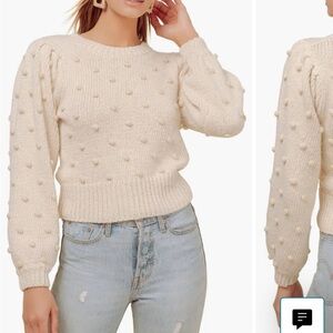 Aidy Pompom Dot Sweater - ASTR the label (black Pom poms)